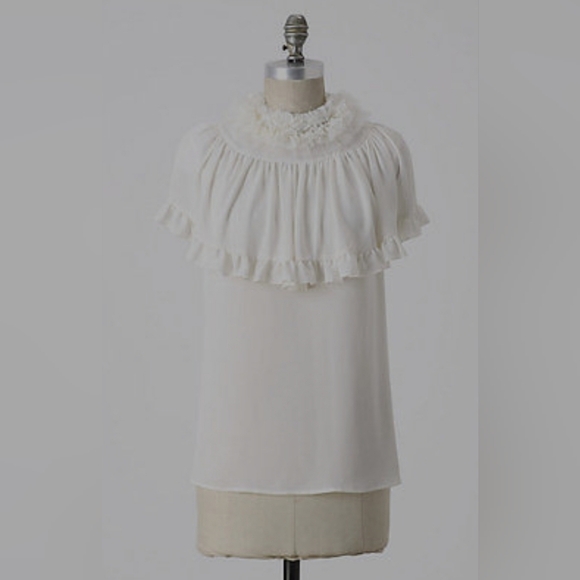 Anthropologie Tops - Anthropologie Mise en Scene by Ruffian Marscapone Silk Blouse